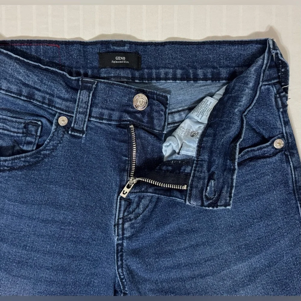 True Religion Geno Relaxed Slim Jeans Men’s 30x33 Blue Dark Wash Stretch